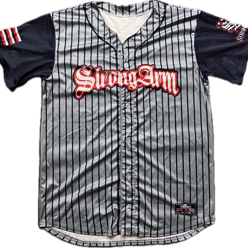 StrongArm Striped Baseball Jersey - Picture 2 of 3